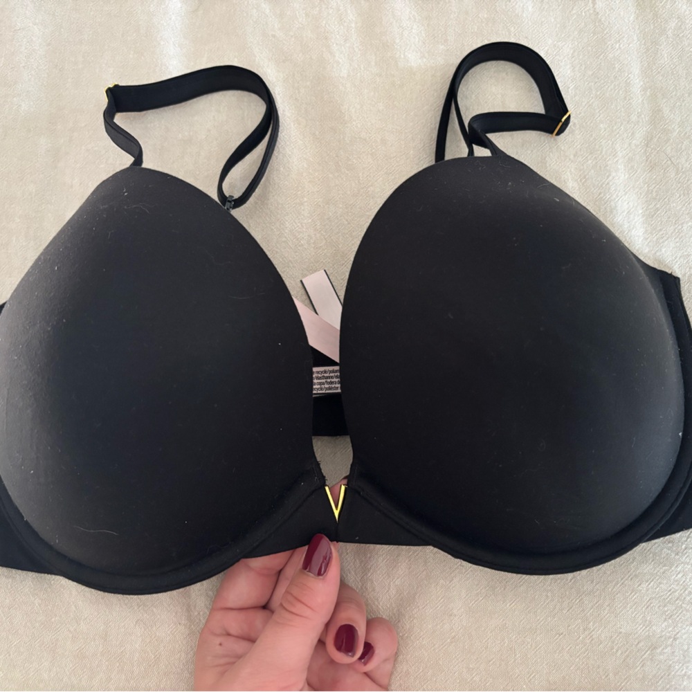 Victoria's Secret Black Bra with Gold Accents